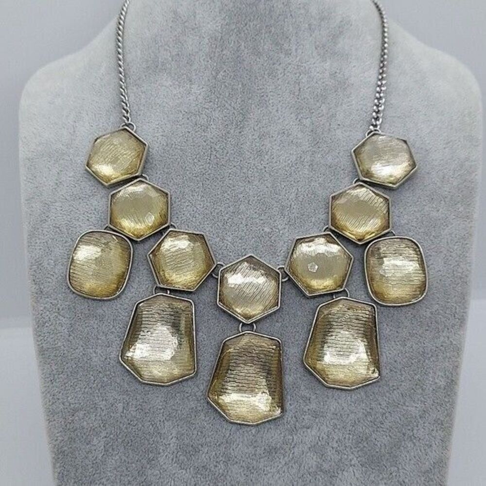 Smokey yellow statement Necklace‎